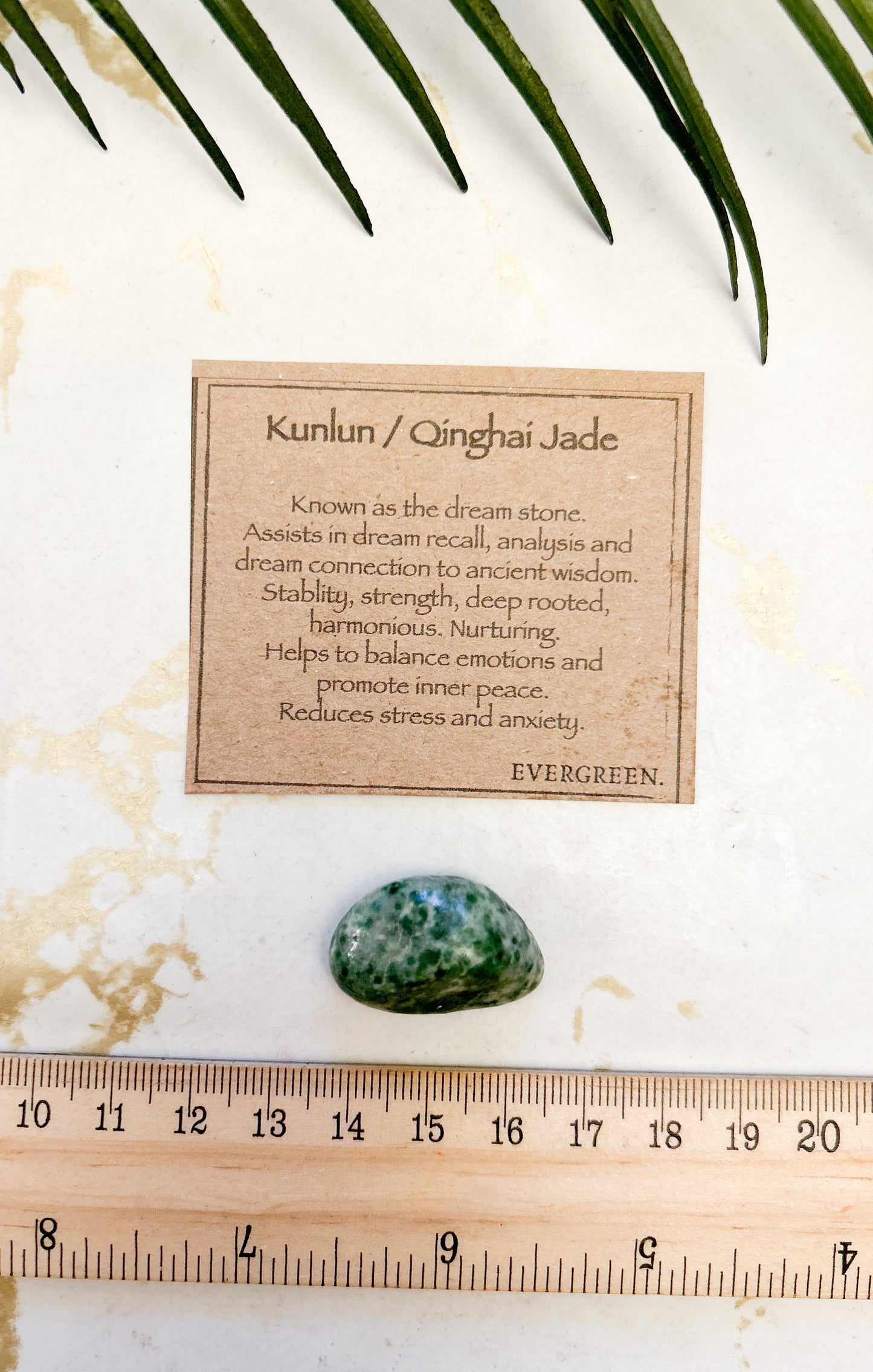 Kunlun / Qinghai Jade Crystal Tumbled Stone - Stability, Strength & Inner Peace