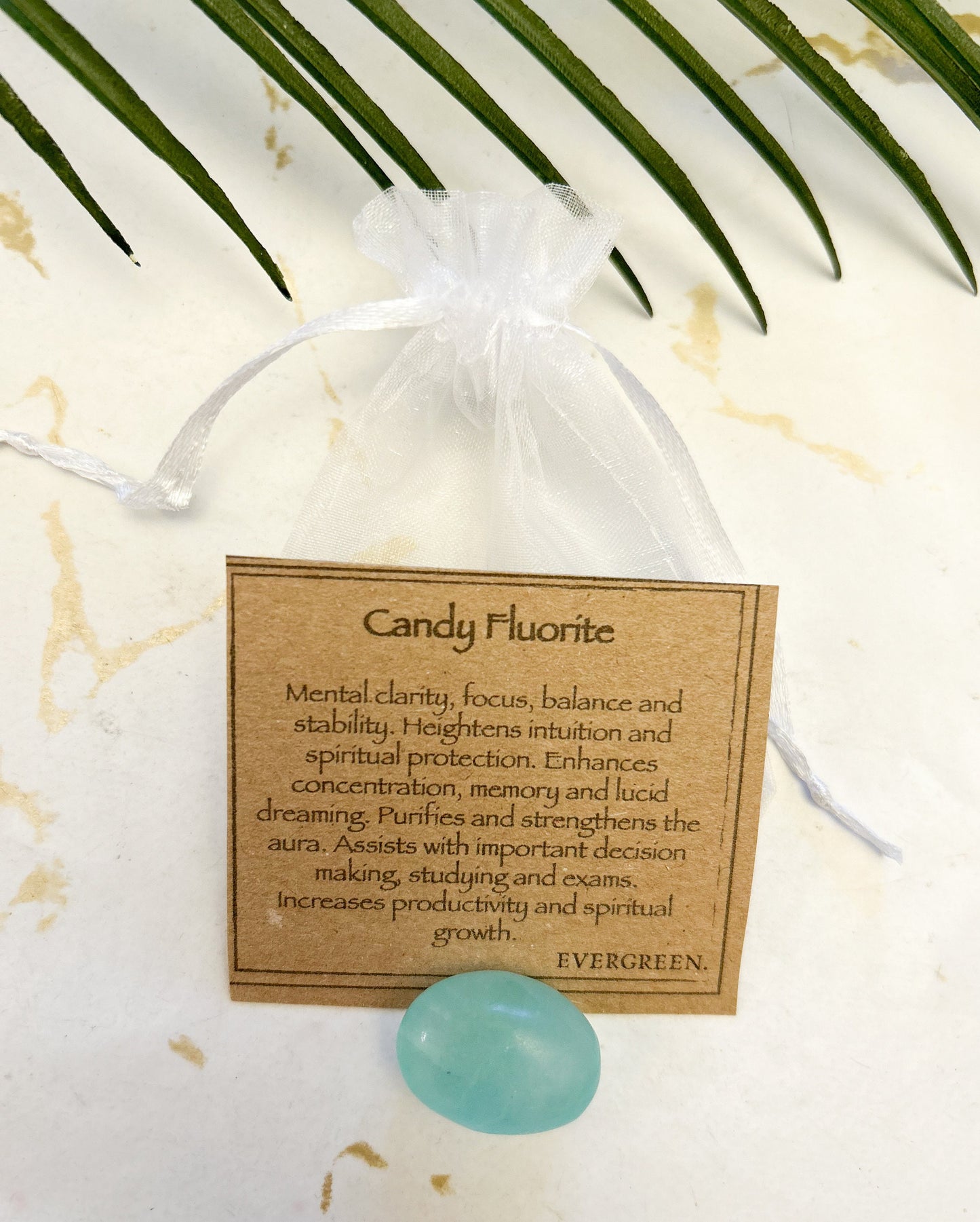 Candy Fluorite Crystal Tumbled Stone - Clarity, Focus & Balance