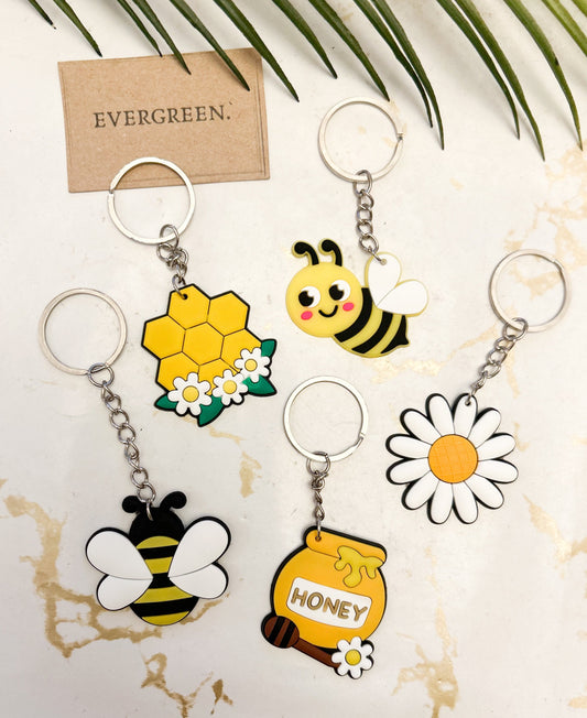 Honeybee / Bee / Hive / Honeycomb / Honey / Flower Keychain - Wide Variety Available!