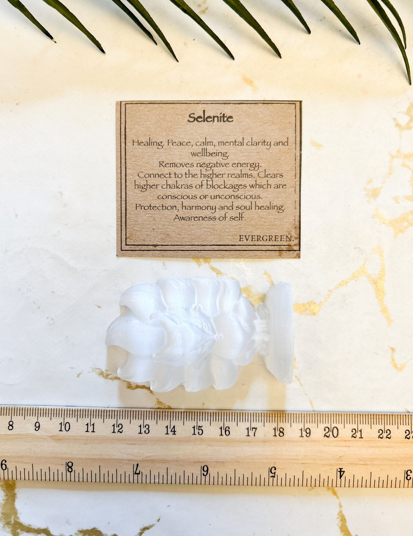 Selenite Crystal Fox Carving - Healing, Peace & Clarity