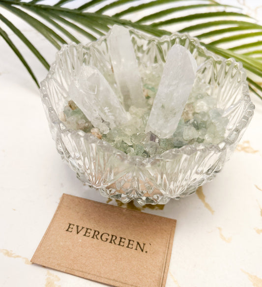 LED Light Crystal Chip And Point Ornate Intention Dish - Intentions & Manifestation