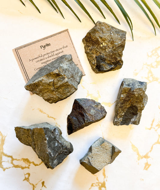 Raw / Rough Pyrite Crystal - Strength, Energy & Willpower