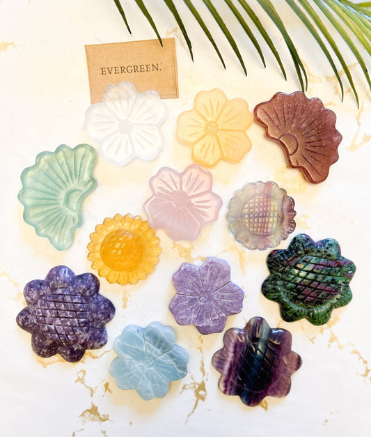 Crystal Flower Carving - Wide Variety Available!