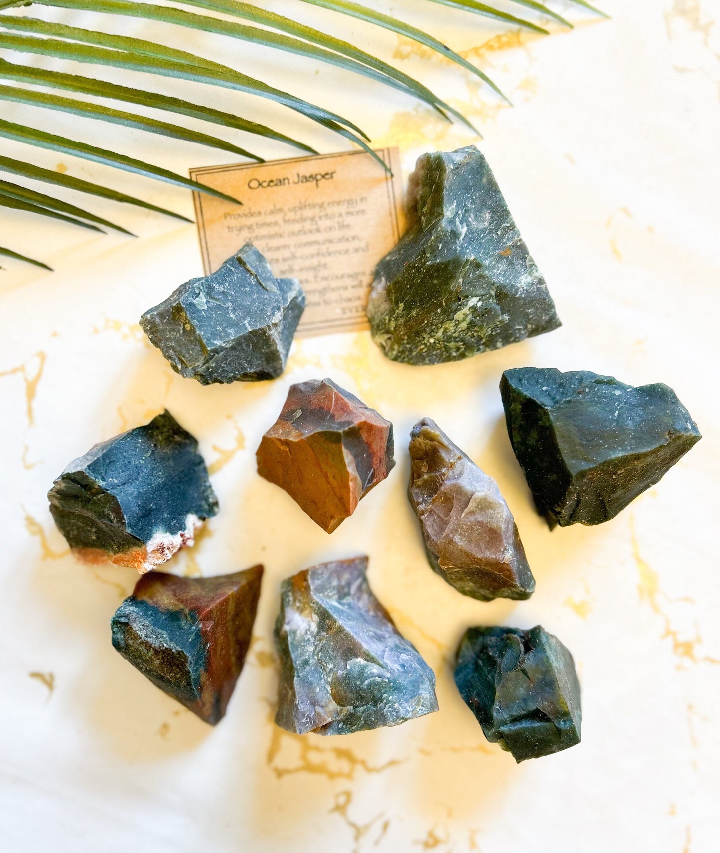 Raw / Rough Ocean Jasper Crystal - Energy, Communication & Self-Confidence
