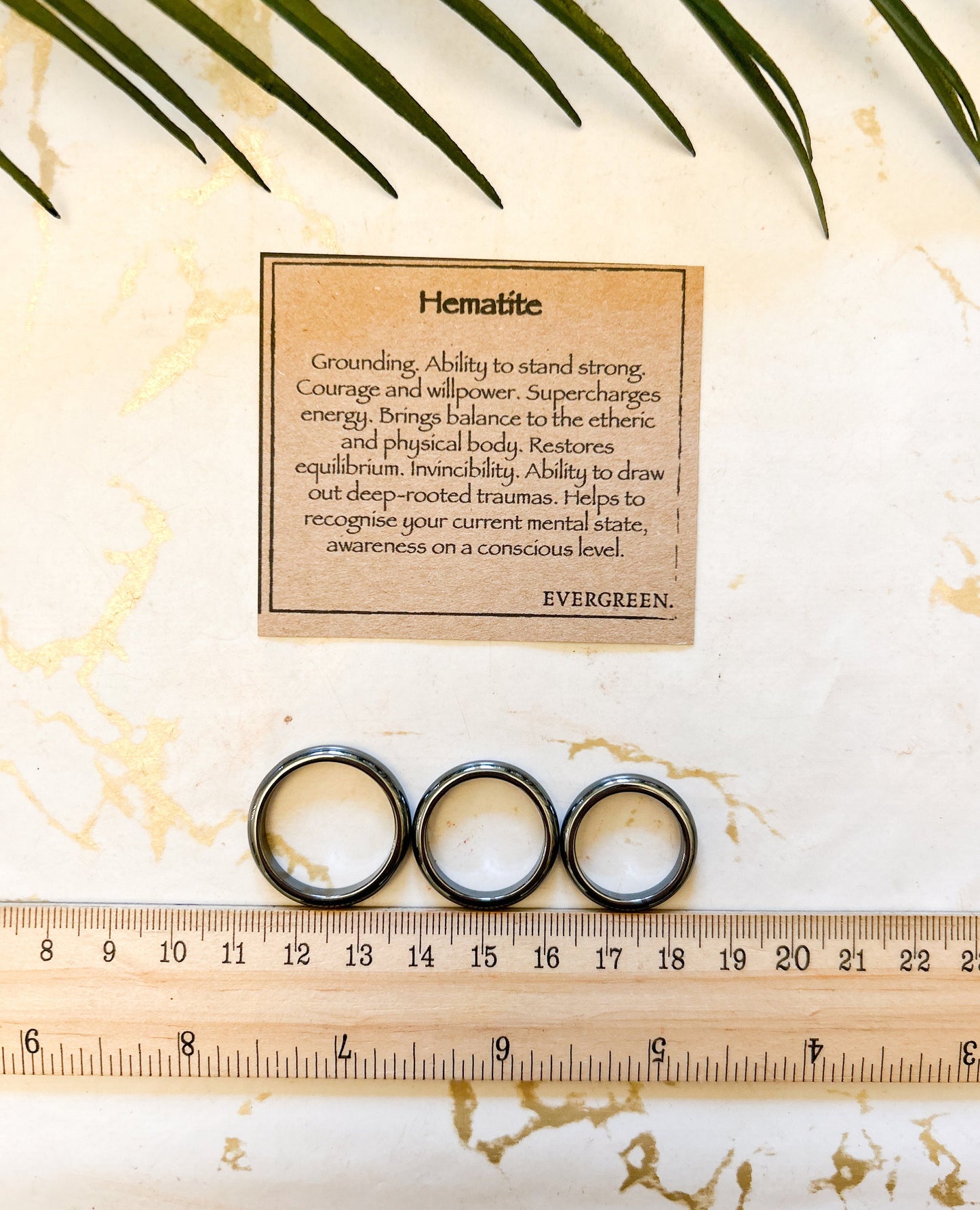 Hematite Crystal Ring - Grounding, Courage & Willpower