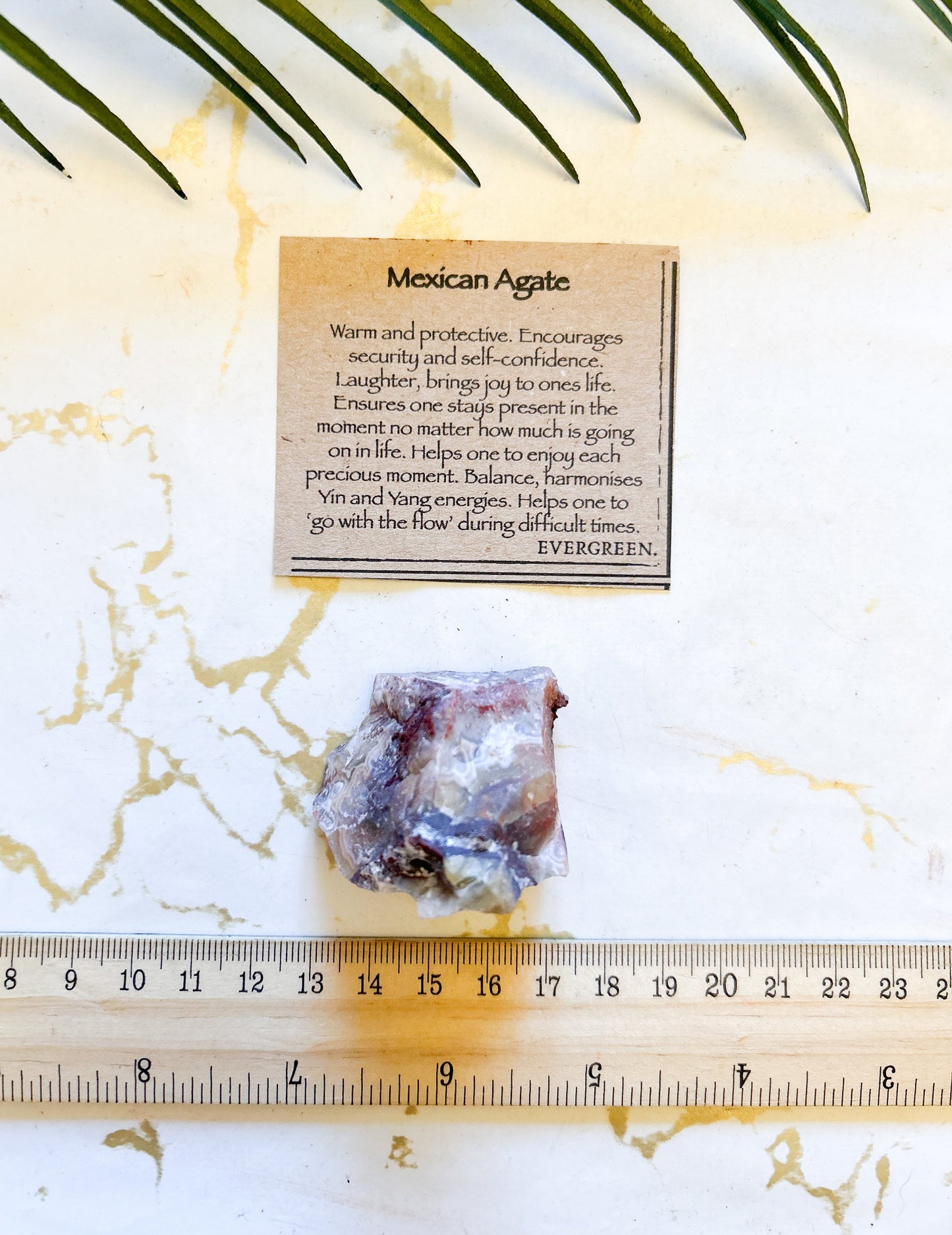Raw / Rough Mexican Agate Crystal - Protection, Security & Self-Confidence