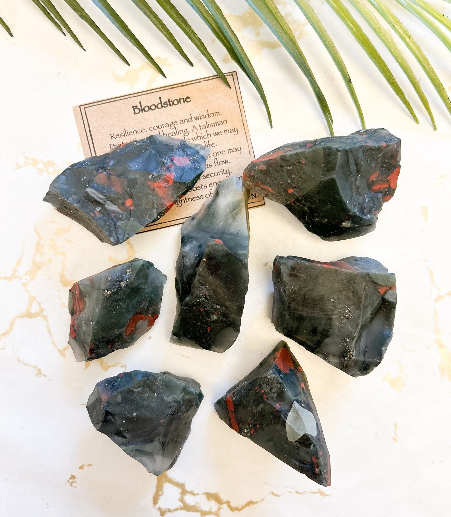 Raw / Rough Bloodstone Crystal - Resilience, Courage & Wisdom