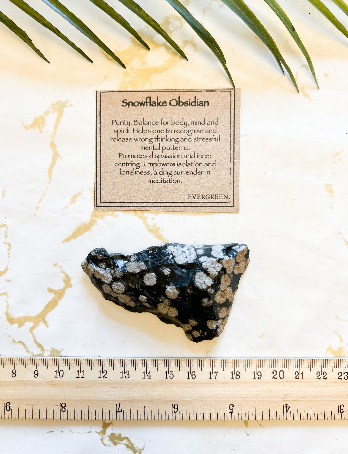 Raw / Rough Snowflake Obsidian Crystal - Empowerment, Purity & Balance