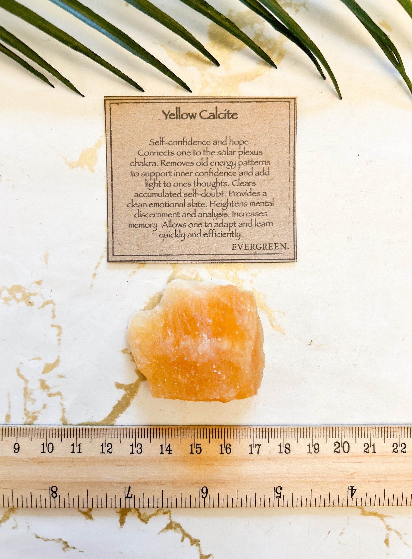Raw / Rough Yellow Calcite Crystal - Hope, Self-Confidence & Memory