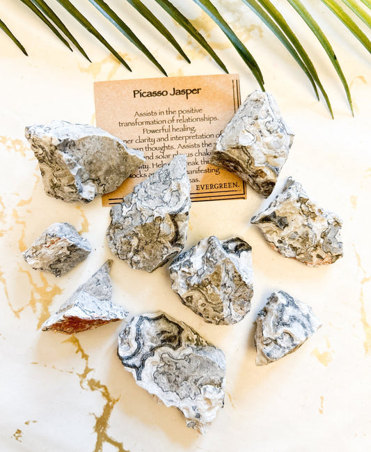 Raw / Rough Picasso Jasper Crystal - Transformation, Healing & Clarity