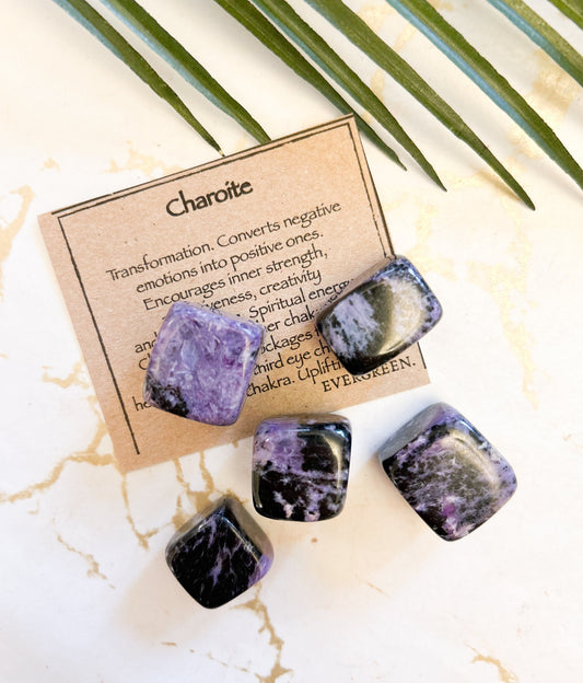 Charoite Crystal Tumbled Stone - Transformation, Inner strength & Assertiveness