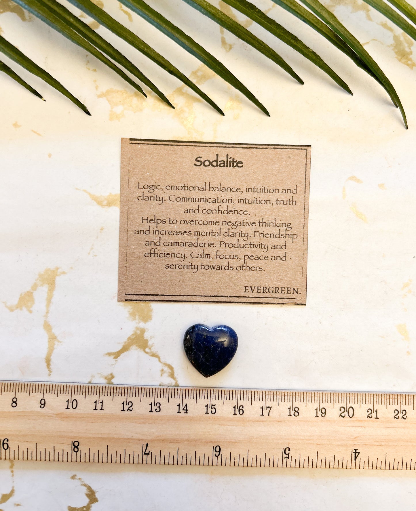 Sodalite Crystal Heart 20mm - Truth, Communication & Clarity