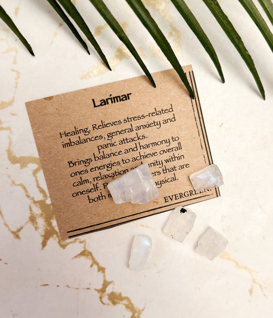 Raw / Rough Larimar Crystal - Healing, Balance & Harmony