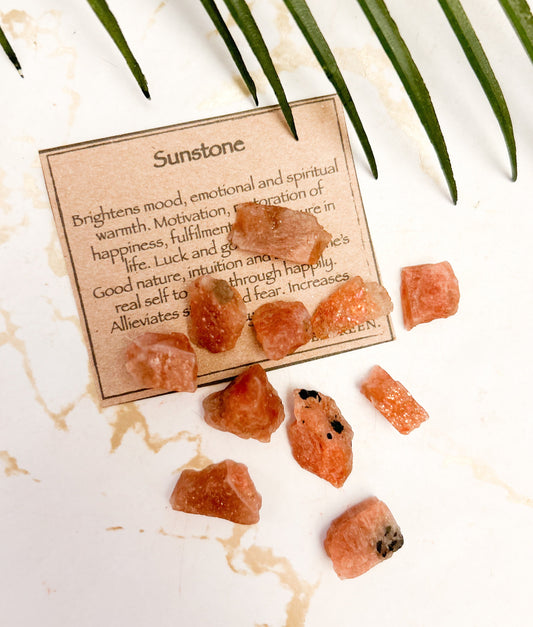 Raw / Rough Sunstone Crystal - Motivation, Restoration & Happiness