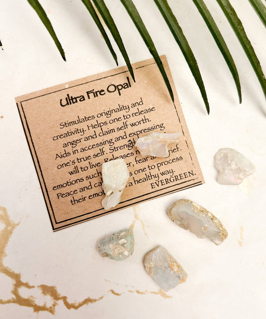Raw / Rough Ultra Fire Opal Crystal - Strength, Originality & Creativity