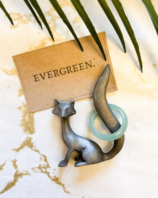 Metal Cat / Fox / Feline Ring Holder - Jewellery / Trinkets