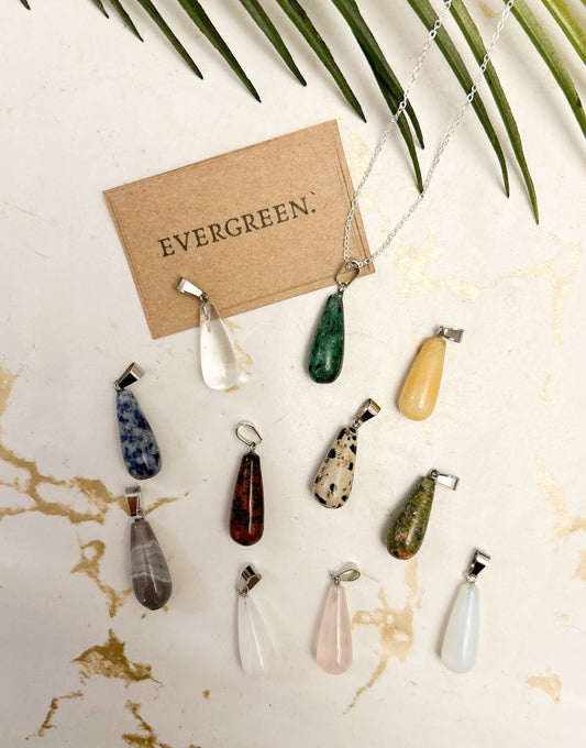 Crystal Teardrop Pendant - Wide Variety Available!