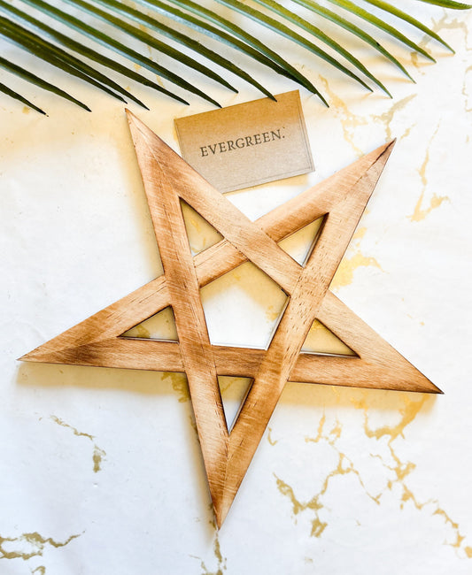 Hanging Wooden Pentagram