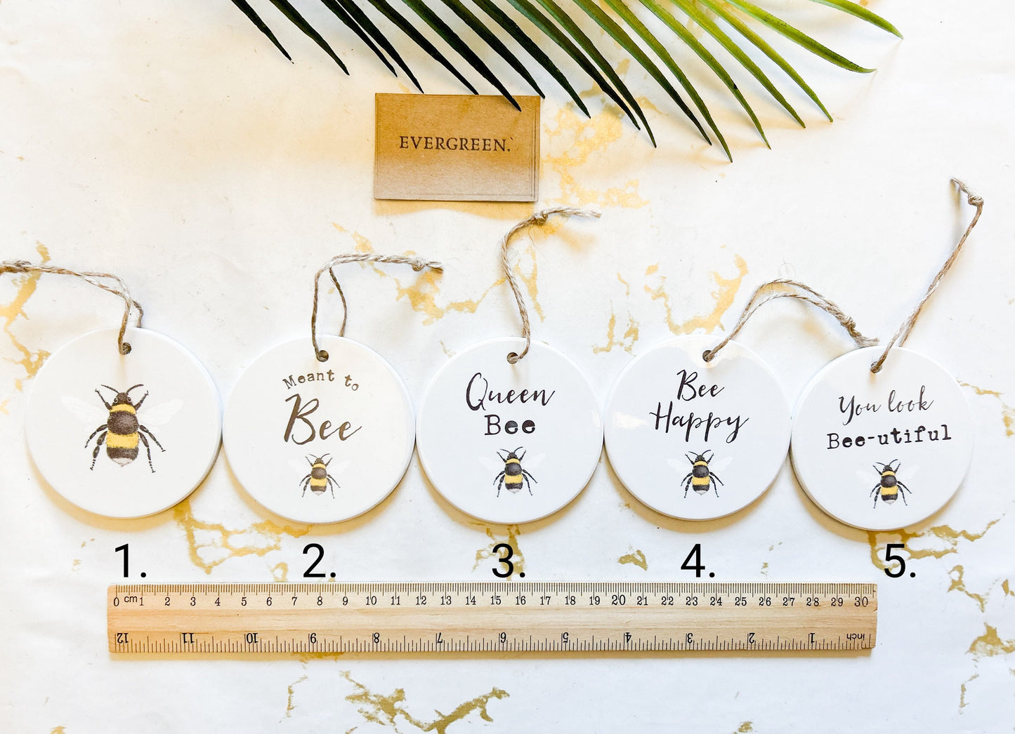 Bumble Bee Ceramic Hanging Sign - Meant To Bee / Bee Happy / You Look Bee-utiful /Queen Bee