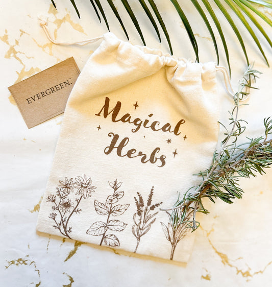 Cotton Herb Storage Bag / Pouch / Purse