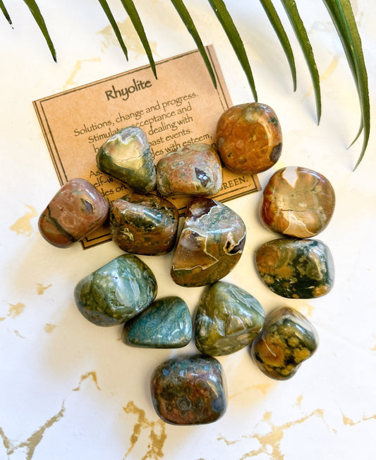 Rhyolite Crystal Tumbled Stone - Acceptance, Healing & Self-Worth