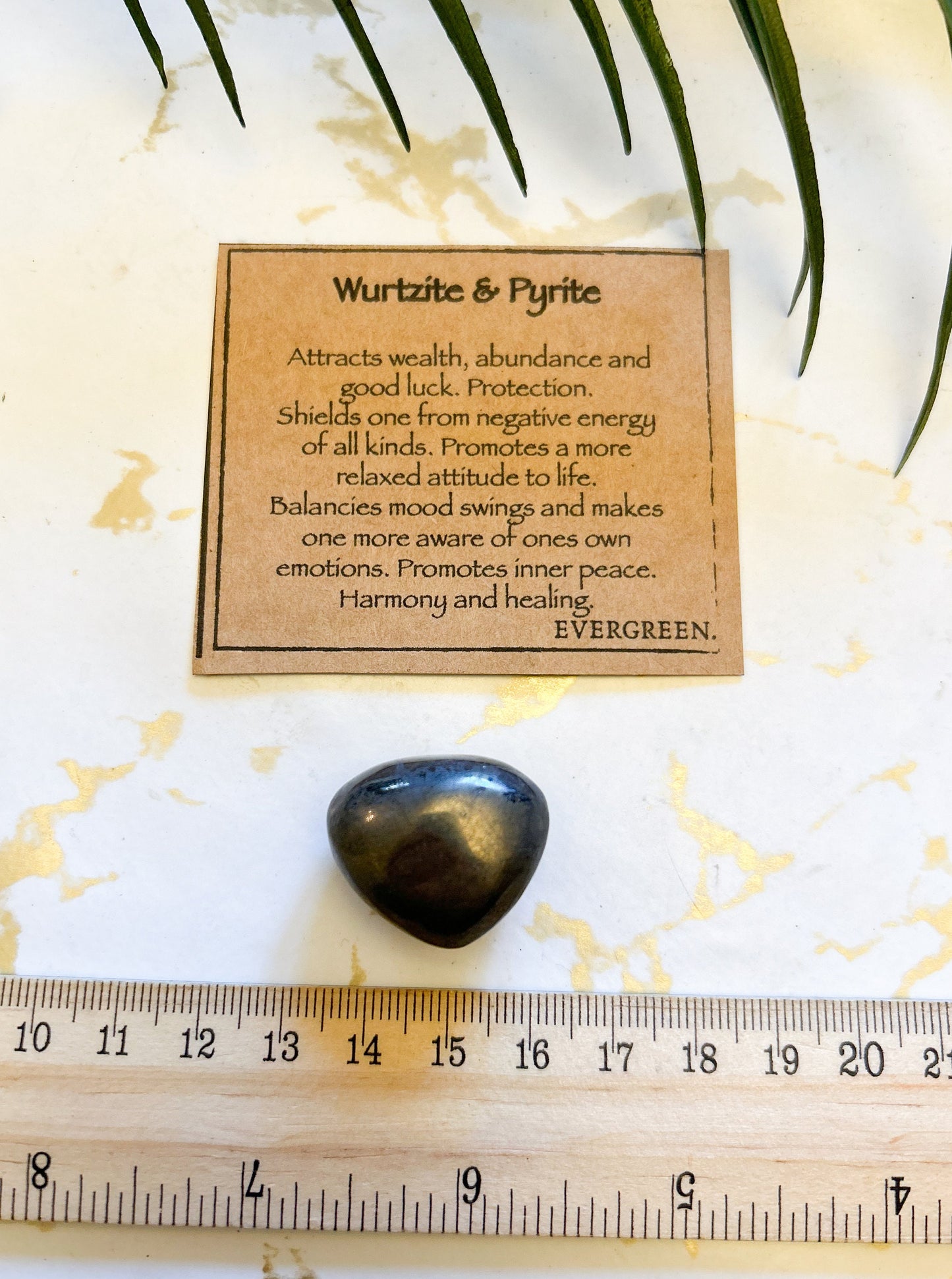 Wurtzite & Pyrite Crystal Tumbled Stone - Wealth, Abundance, Good Luck