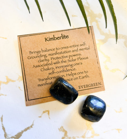 Kimberlite Crystal Tumbled Stone - Balance, Grounding & Clarity