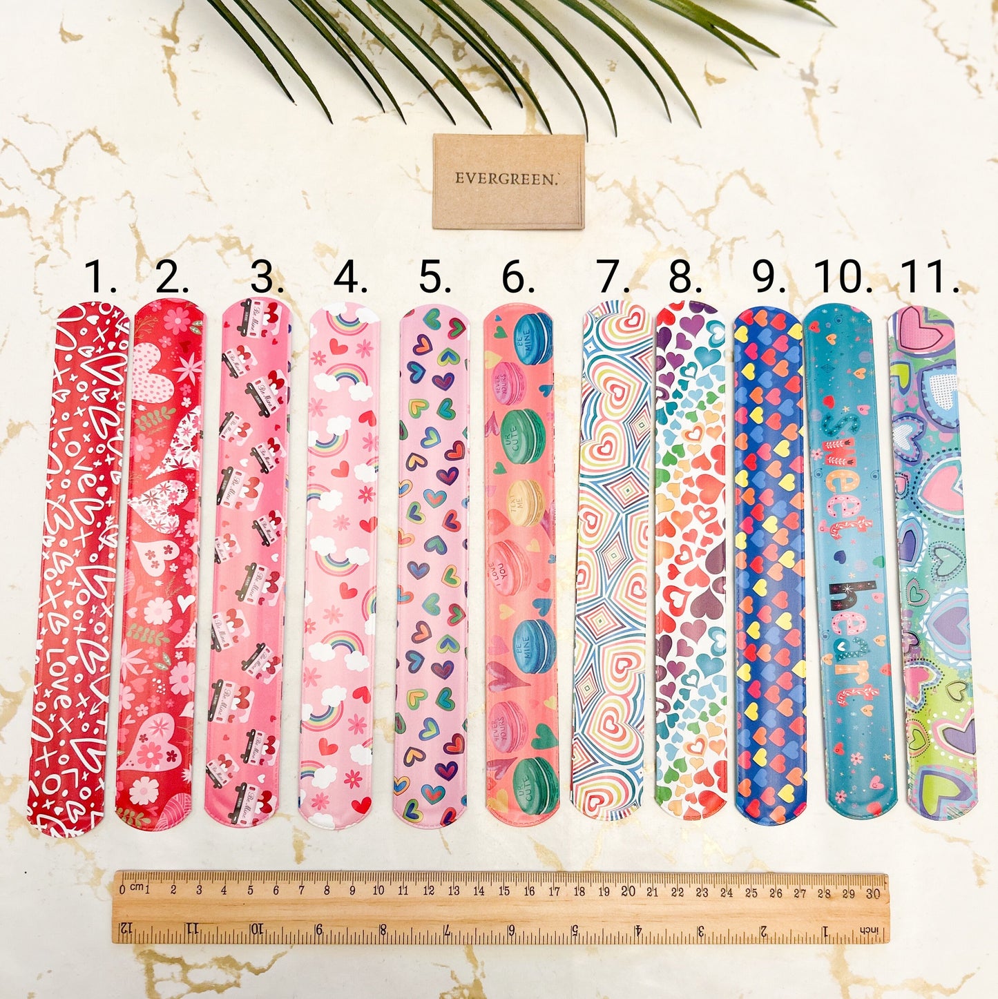 Love / Valentine's / Friendship Slap Bracelet - One Size Fits All / Wide Variety Available!