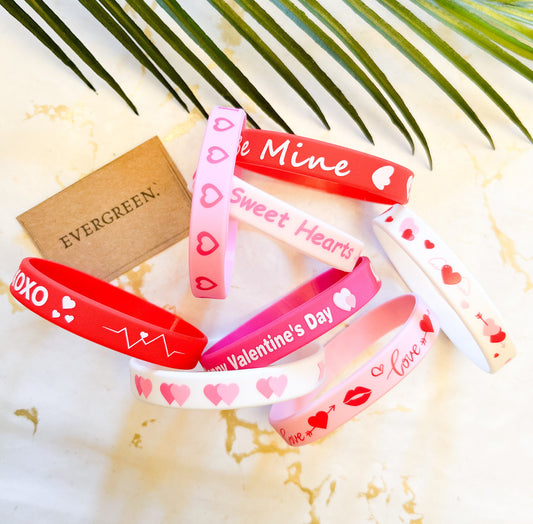 Love / Hearts / Kisses / Valentine's Day Stretchy Wristbands - Wide Variety Available!