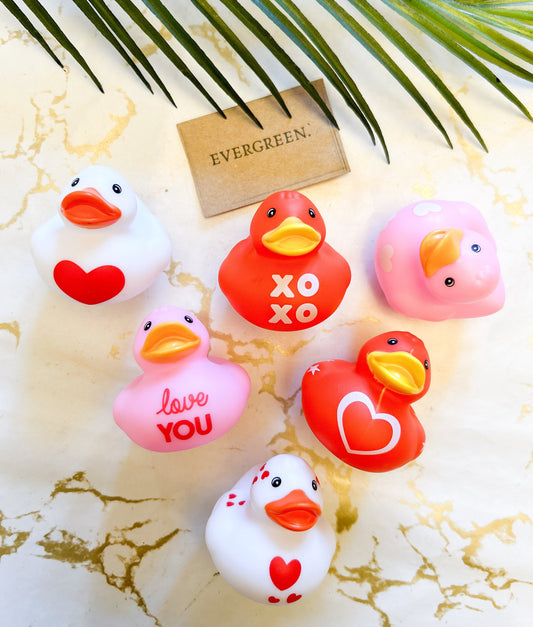 Love / Kisses / Hearts / Hugs / Valentine's / Romantic / Date Night Rubber Bath Duck - Wide Variety Available!