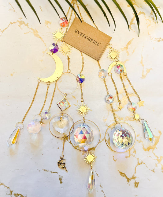 Moon / Star / Sun / Zodiac Crystal Suncatchers - Wide Variety Available!