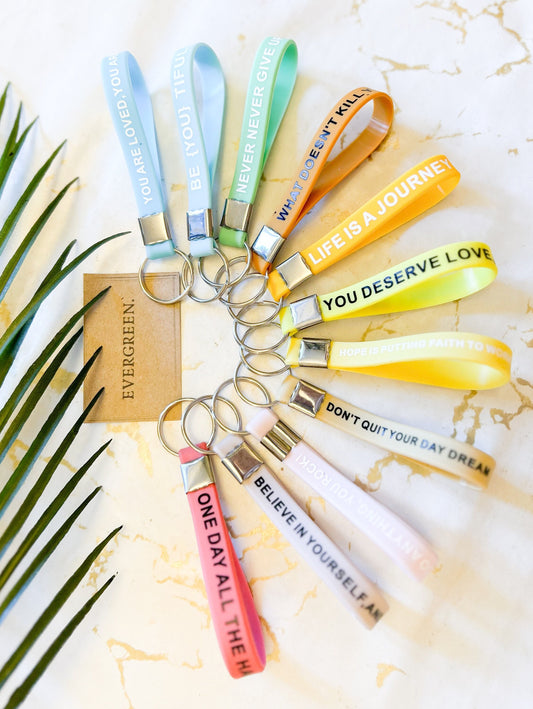 Motivational / Inspirational Quote Silicone Keychain - Wide Variety Available!