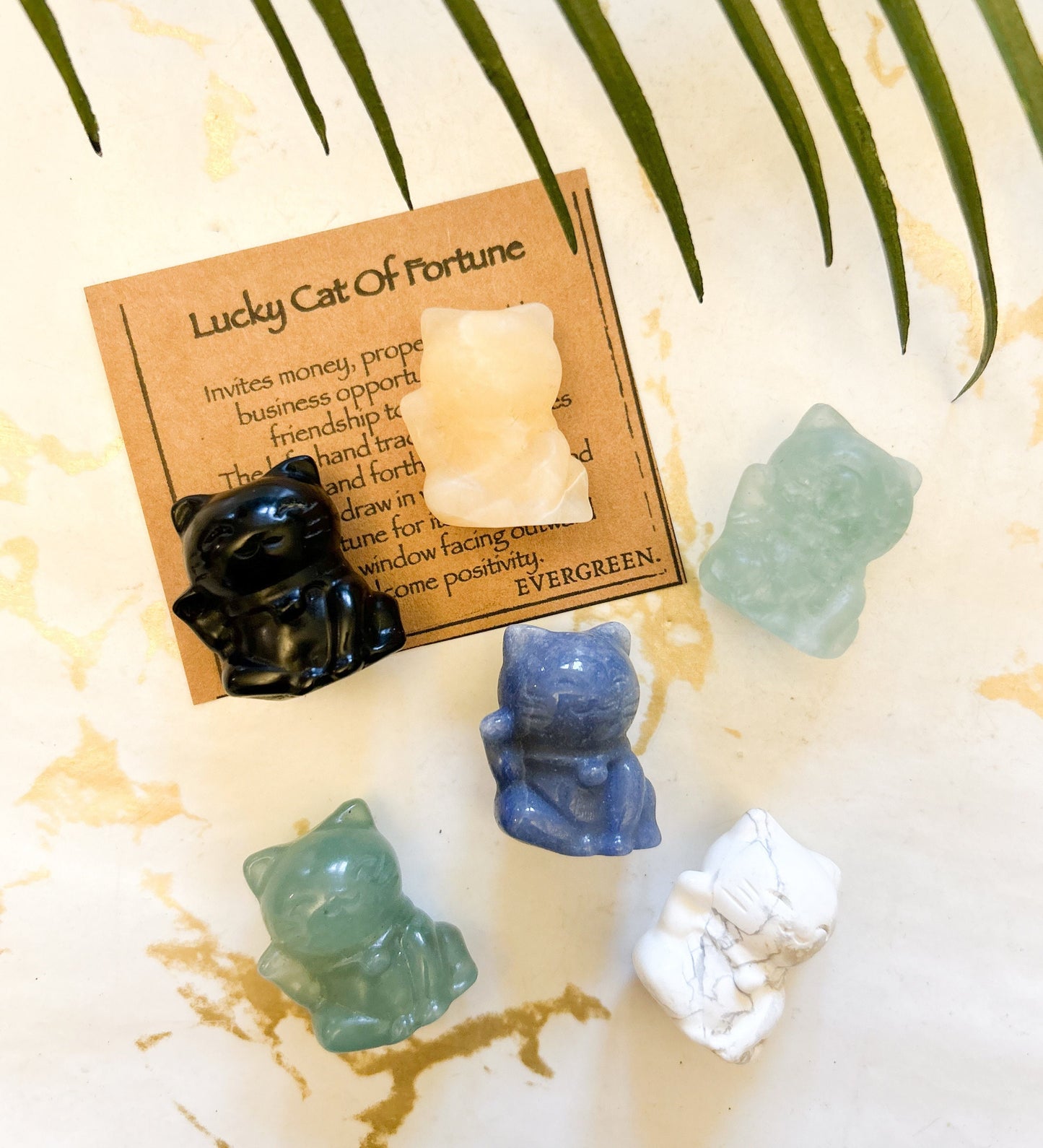 Crystal Lucky Cat Of Fortune - Wide Variety Available!
