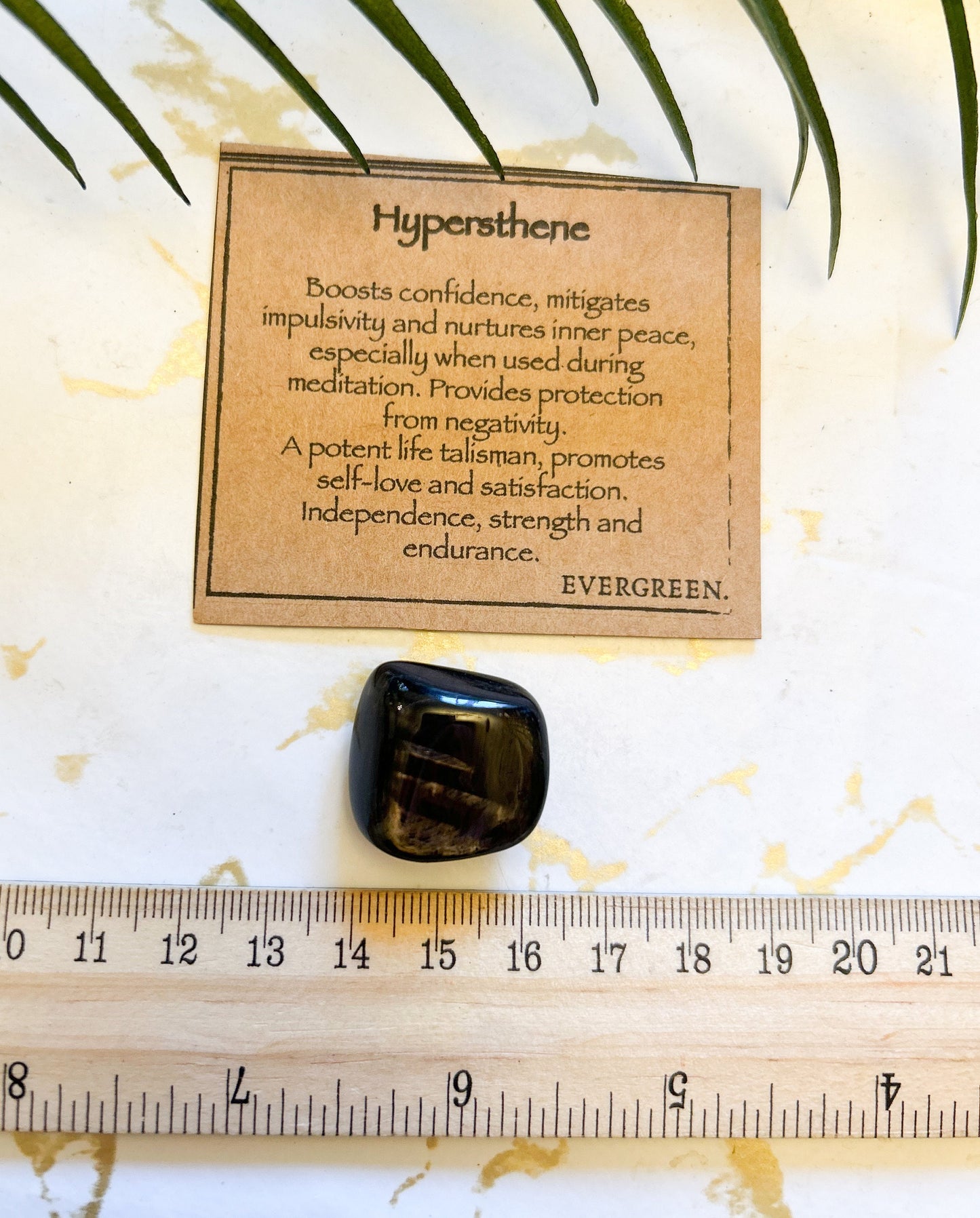 Hypersthene Crystal Tumbled Stone - Confidence, Inner Peace & Protection