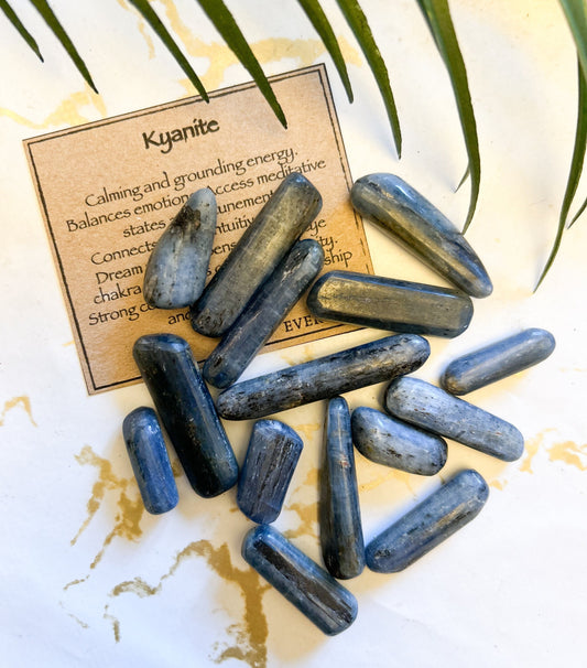 Kyanite Crystal Tumbled Stone - Balance, Grounding & Intuition