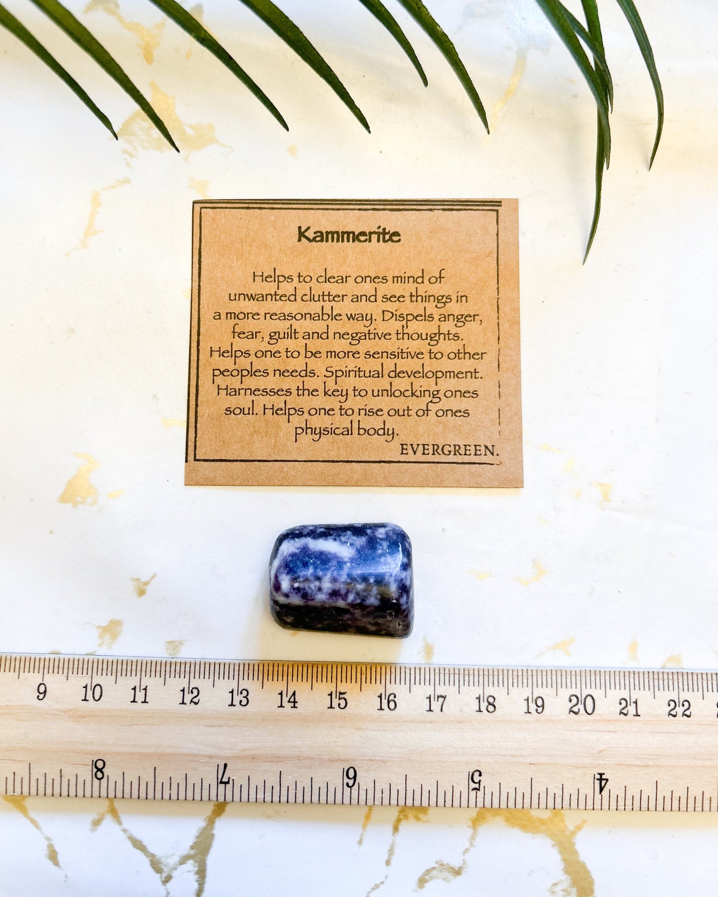 Kammerite Crystal Tumbled Stone - Spiritual Development, Reason & Sensitivity