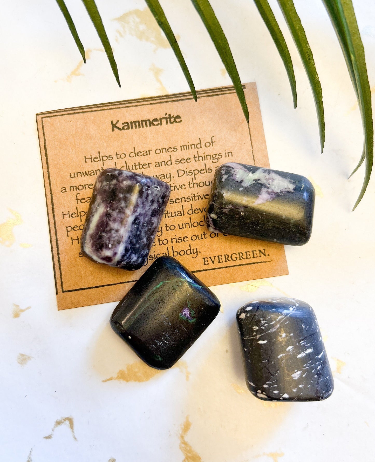 Kammerite Crystal Tumbled Stone - Spiritual Development, Reason & Sensitivity