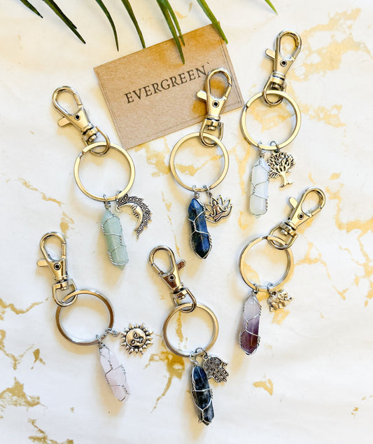 Crystal Point Keychain - Wide Variety Available!