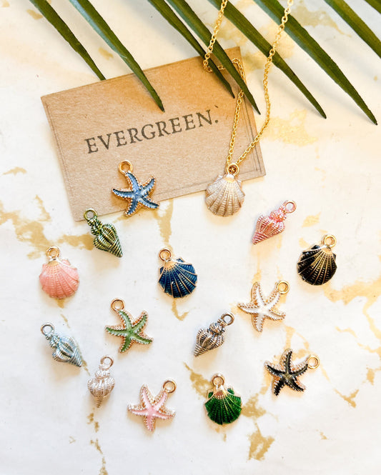 Ocean / Sea / Starfish / Seashell / Clam Pendants / Charms - Wide Variety Available!