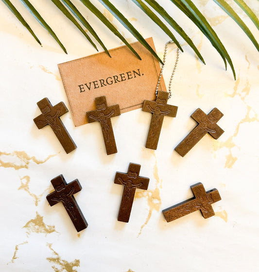 Wooden Cross Keychain / Keyring / Crucifix / Christianity / Christian / Jesus
