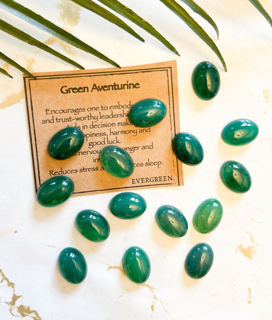 Green Aventurine Crystal Cabochon - Joy, Happiness & Harmony