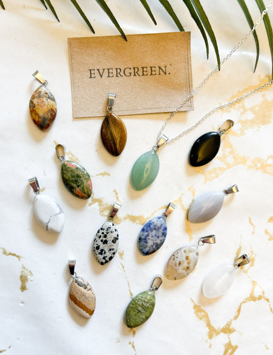 Oval / Horse Eye Crystal Pendants - Wide Variety Available!