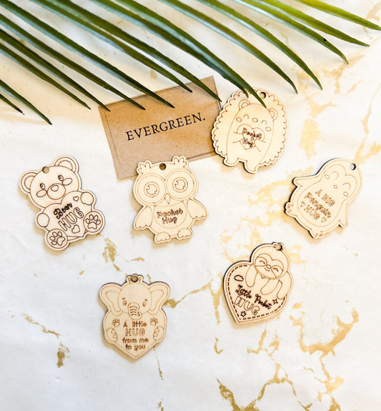 Pocket Hug - Wooden Animals & Greeting For Love, Kindness, Comfort