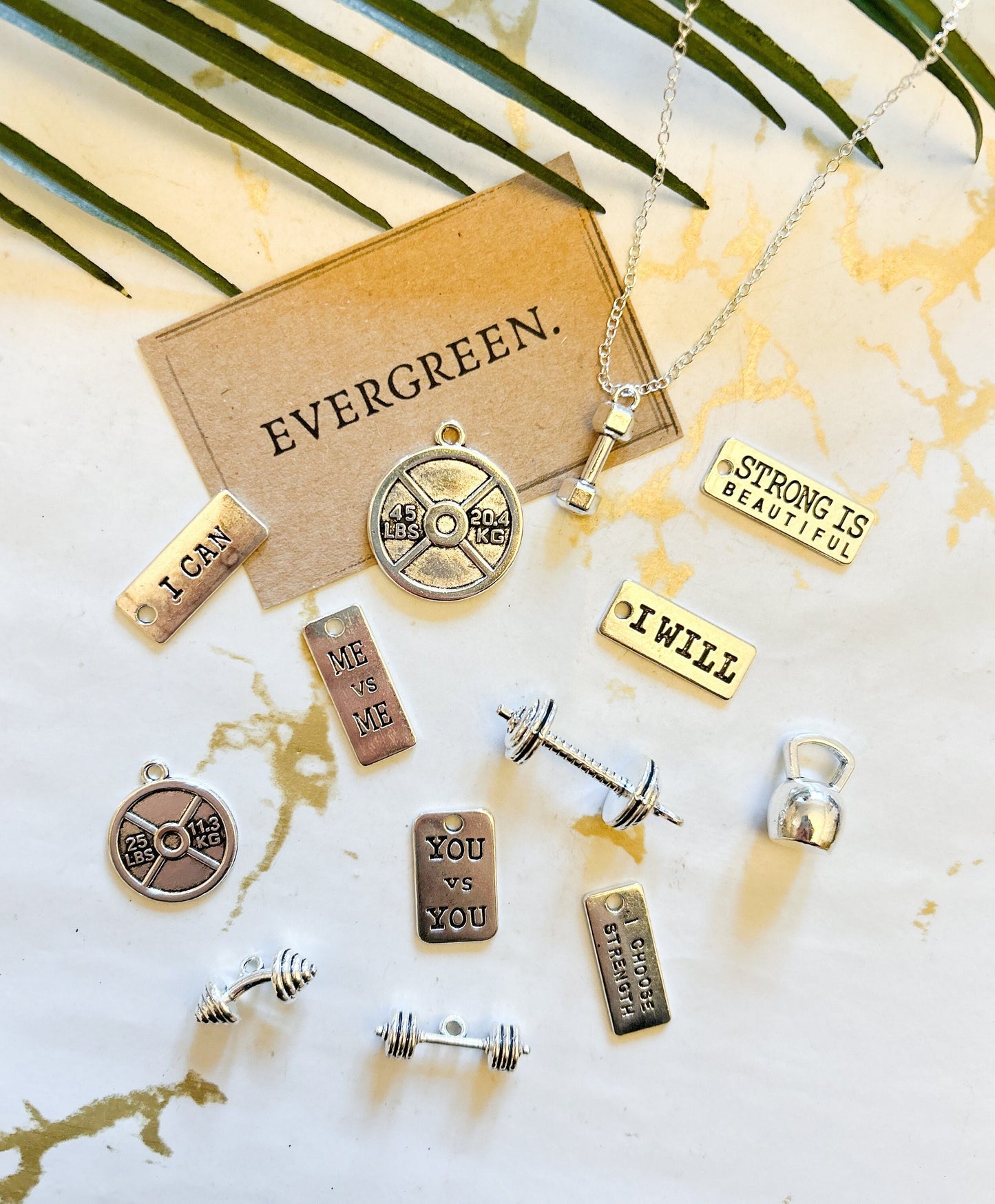 Gym / Fitness / Health / Workout / Weights / Weightlifting Pendant / Charm