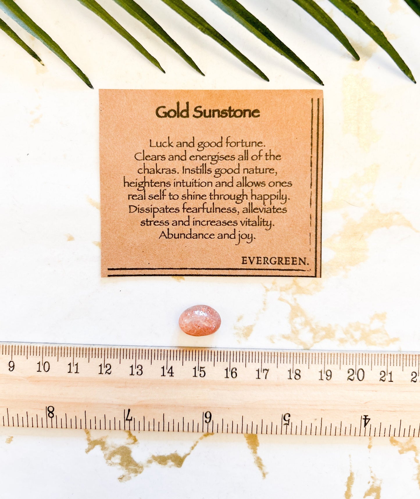 Gold Sunstone Crystal Tumbled Stone - Abundance, Joy & Good Fortune