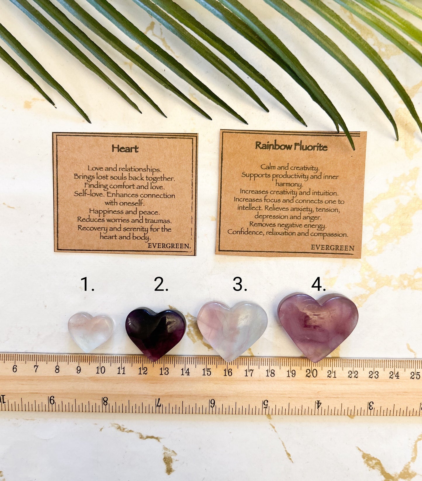 Rainbow Fluorite Crystal Heart - Calm, Creativity & Intuition