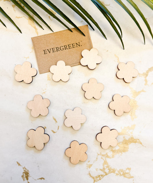 Wooden Unpainted Flower - Art / Craft / Painting / Children