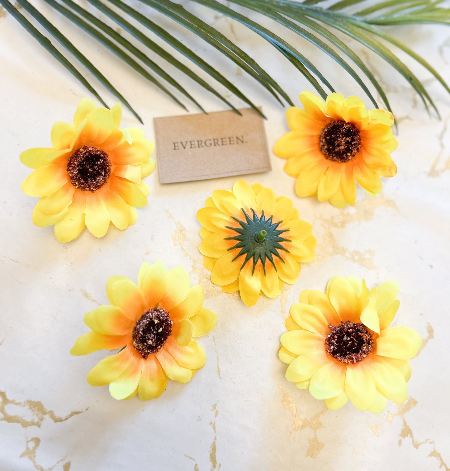 Artificial Daisy / Sunflower Head - Paper & Fabric