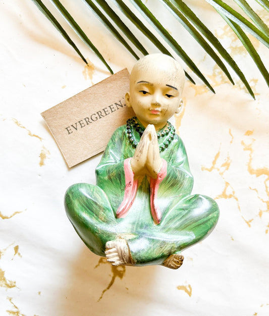 Peaceful Praying Monk Statue / Figurine / Ornament