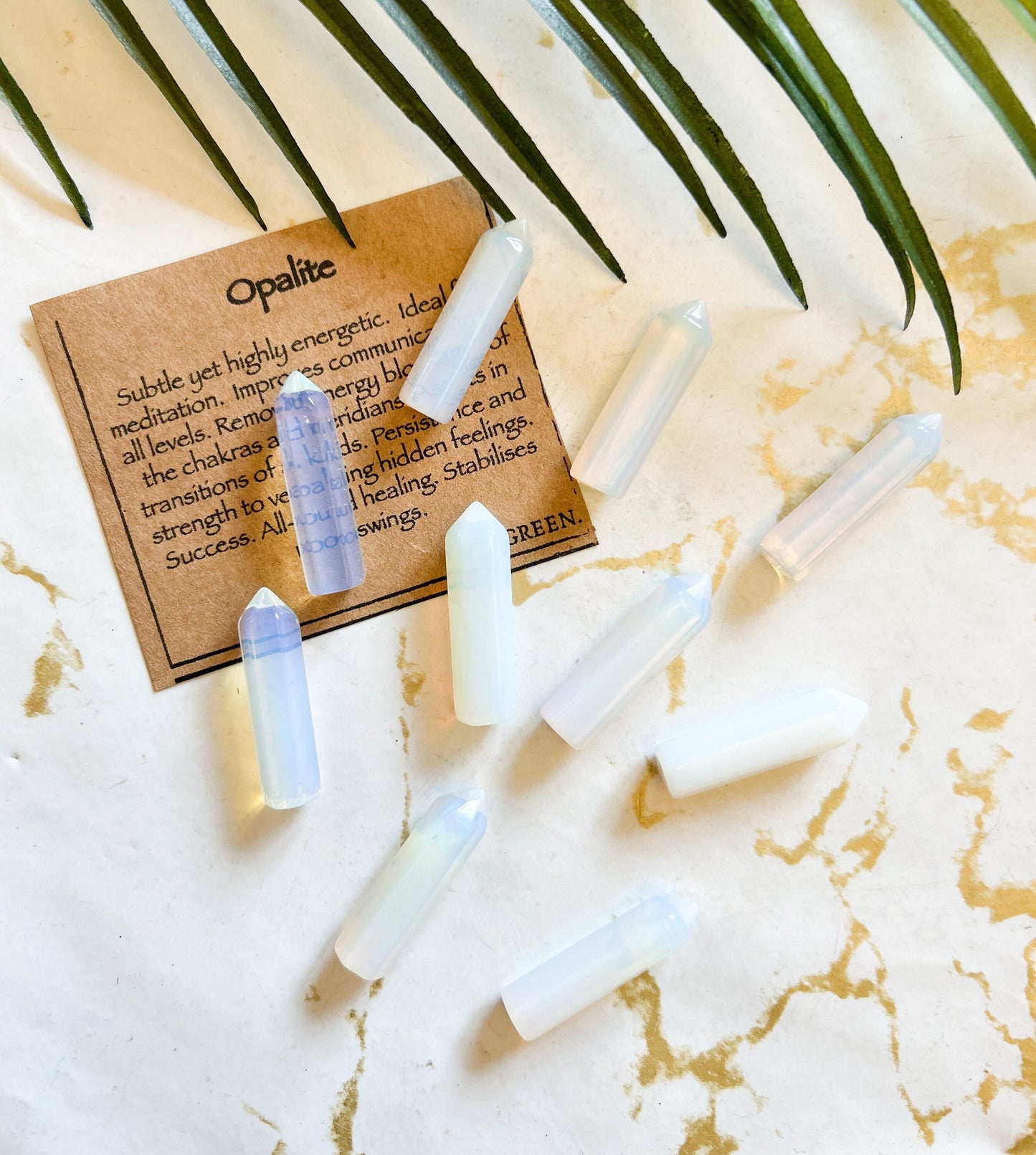 Opalite Crystal Point - Healing, Success & Meditation